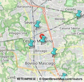 Mappa 20031 Cesano Maderno MB, Italia (3.26545)