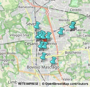 Mappa 20031 Cesano Maderno MB, Italia (1.14429)