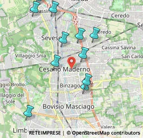 Mappa 20031 Cesano Maderno MB, Italia (2.10273)