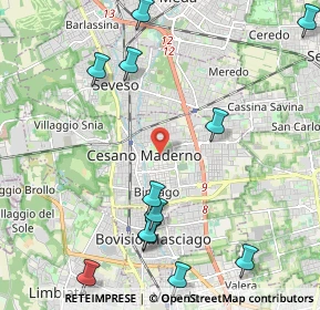 Mappa 20031 Cesano Maderno MB, Italia (2.66917)