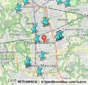 Mappa 20031 Cesano Maderno MB, Italia (2.11438)