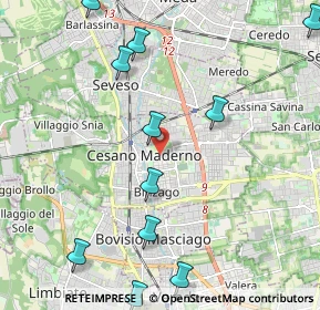 Mappa 20031 Cesano Maderno MB, Italia (2.62364)