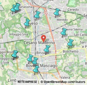 Mappa 20031 Cesano Maderno MB, Italia (2.59429)