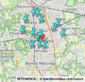Mappa 20031 Cesano Maderno MB, Italia (1.43929)