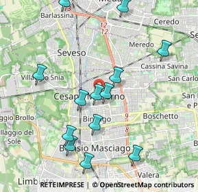 Mappa 20031 Cesano Maderno MB, Italia (2.09077)