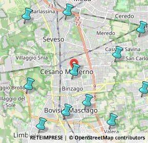 Mappa 20031 Cesano Maderno MB, Italia (2.85091)