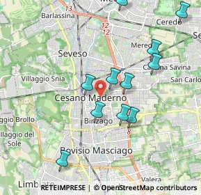 Mappa 20031 Cesano Maderno MB, Italia (1.92455)