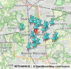 Mappa 20031 Cesano Maderno MB, Italia (1.2885)