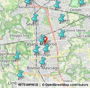 Mappa 20031 Cesano Maderno MB, Italia (2.42308)
