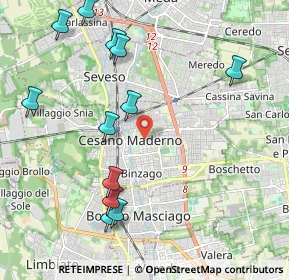 Mappa 20031 Cesano Maderno MB, Italia (2.3725)