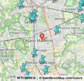 Mappa 20031 Cesano Maderno MB, Italia (3.06063)