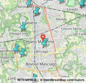 Mappa 20031 Cesano Maderno MB, Italia (3.04917)