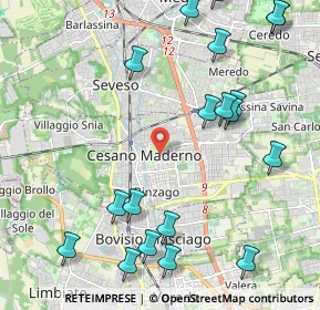 Mappa 20031 Cesano Maderno MB, Italia (2.64895)