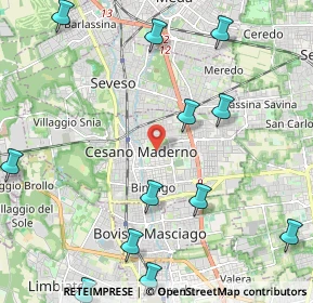Mappa 20031 Cesano Maderno MB, Italia (2.80333)