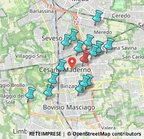 Mappa 20031 Cesano Maderno MB, Italia (1.48588)