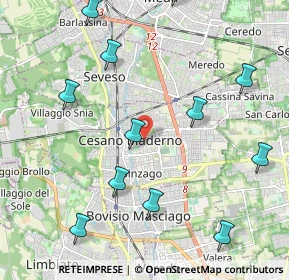Mappa 20031 Cesano Maderno MB, Italia (2.50667)
