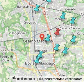 Mappa 20031 Cesano Maderno MB, Italia (2.19273)
