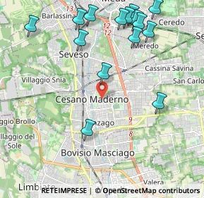 Mappa 20031 Cesano Maderno MB, Italia (2.516)