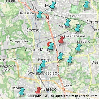 Mappa Via Quarto, 20031 Cesano Maderno MB, Italia (2.565)