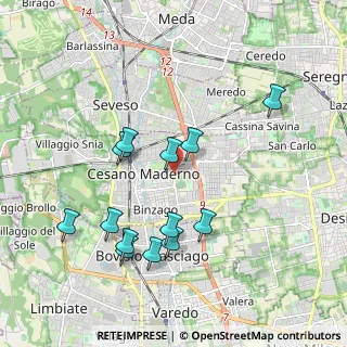 Mappa Via Quarto, 20031 Cesano Maderno MB, Italia (1.93077)