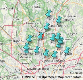 Mappa Via Quarto, 20031 Cesano Maderno MB, Italia (6.34235)