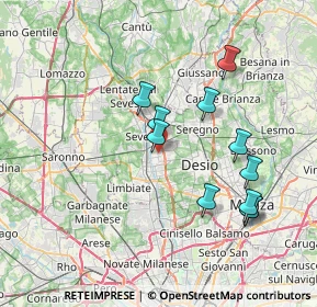 Mappa Via Quarto, 20031 Cesano Maderno MB, Italia (7.08545)