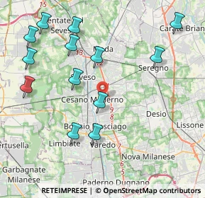 Mappa Via Quarto, 20031 Cesano Maderno MB, Italia (4.64462)