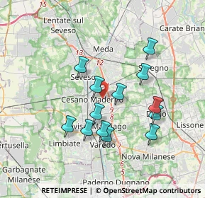 Mappa Via Quarto, 20031 Cesano Maderno MB, Italia (3.20615)