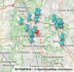 Mappa Via Quarto, 20031 Cesano Maderno MB, Italia (3.63688)