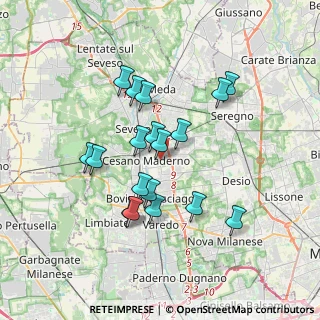 Mappa Via Quarto, 20031 Cesano Maderno MB, Italia (3.12944)