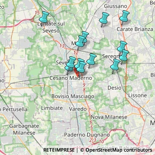 Mappa Via Quarto, 20031 Cesano Maderno MB, Italia (3.48462)