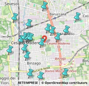 Mappa Via Quarto, 20031 Cesano Maderno MB, Italia (1.0675)