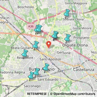 Mappa Via Sant'Anna, 21057 Olgiate Olona VA, Italia (1.95182)