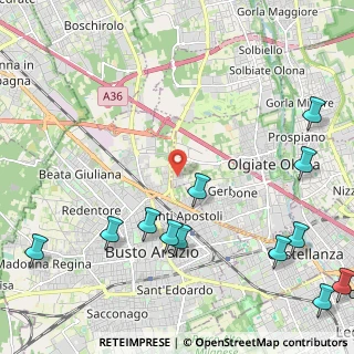 Mappa Via Sant'Anna, 21057 Olgiate Olona VA, Italia (2.99167)