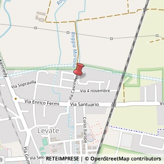 Mappa Via IV Novembre, 24040 Levate BG, Italia, 24040 Levate, Bergamo (Lombardia)