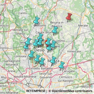 Mappa Via Mario Somaschini, 20851 Lissone MB, Italia (5.84059)