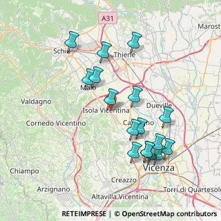 Mappa Via Spinà, 36033 Isola vicentina VI, Italia (7.73412)