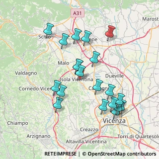 Mappa Via Spinà, 36033 Isola vicentina VI, Italia (7.379)