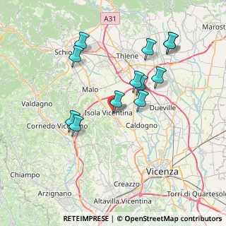 Mappa Via Spinà, 36033 Isola vicentina VI, Italia (7.24167)