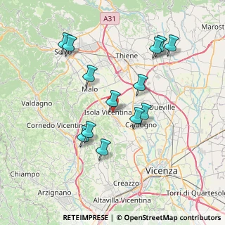Mappa Via Spinà, 36033 Isola vicentina VI, Italia (7.34769)