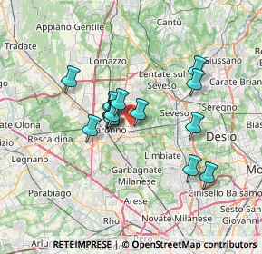 Mappa Via Sant'Ambrogio, 20816 Ceriano Laghetto MB, Italia (5.224)
