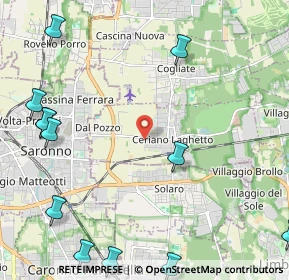 Mappa Via Sant'Ambrogio, 20816 Ceriano Laghetto MB, Italia (3.17)