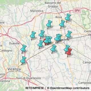 Mappa Via Trieste, 35011 Carmignano di Brenta PD, Italia (6.11375)