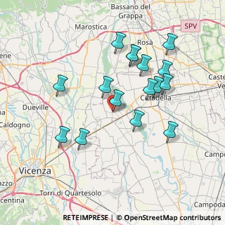 Mappa Via Trieste, 35011 Carmignano di Brenta PD, Italia (7.12438)