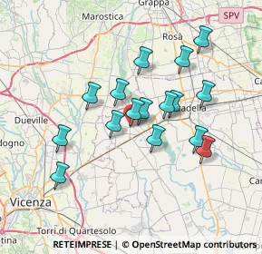 Mappa 35011 Carmignano di Brenta PD, Italia (6.11375)