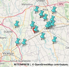 Mappa 35011 Carmignano di Brenta PD, Italia (7.12438)