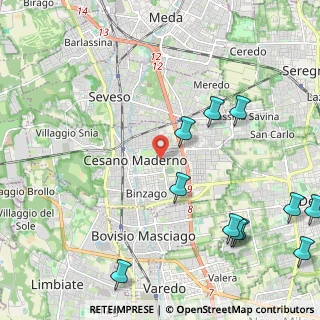 Mappa 20811 Cesano Maderno MB, Italia (2.83636)