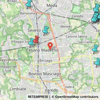 Mappa 20811 Cesano Maderno MB, Italia (3.72692)