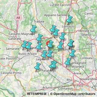 Mappa Via Contardo Ferrini, 20027 Rescaldina MI, Italia (6.3905)