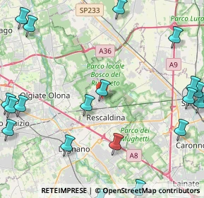 Mappa Via Baita, 20027 Rescaldina MI, Italia (6.44)